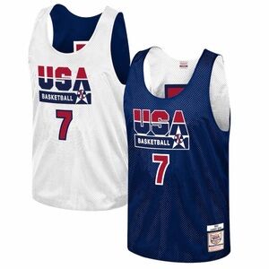 Mitchell & Ness Larry Bird 1992 Dream Team USA Reversible Practice Jersey